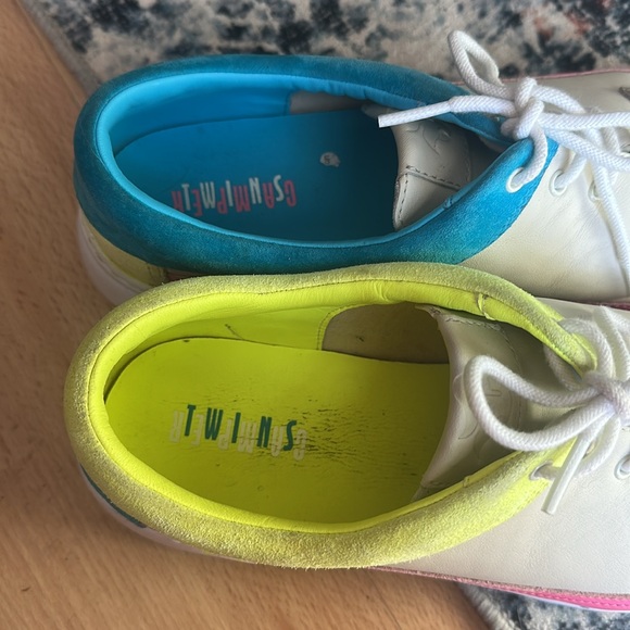 Camper Twinss Multicolor Suede and Leather Neon Sneaker EU 41/ US 10 - Picture 5 of 10